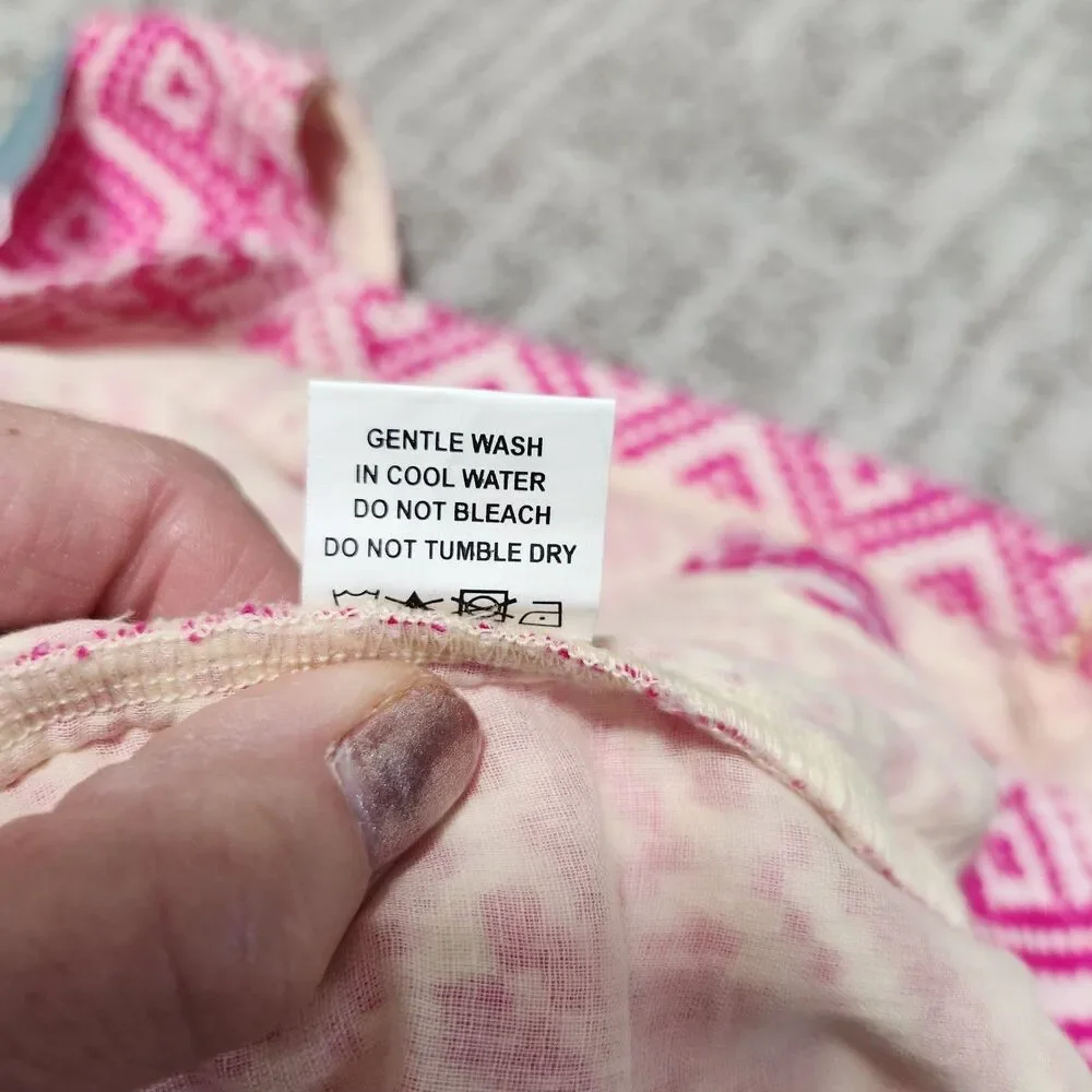 LALi girl's sleeveless shift tank pink gold white dress size 6